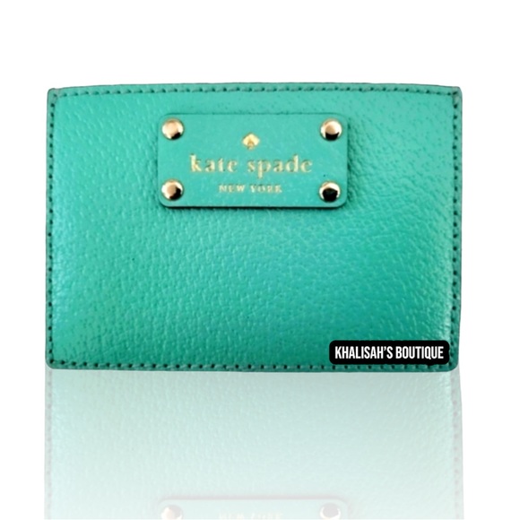 kate spade Handbags - Authentic Kate Spade Robin's Egg Card Holder Case Wallet Tiffany Blue